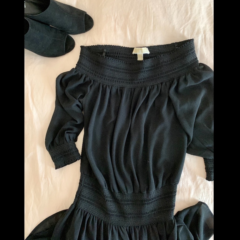 Michael Kors Black Cinched Waist Dress